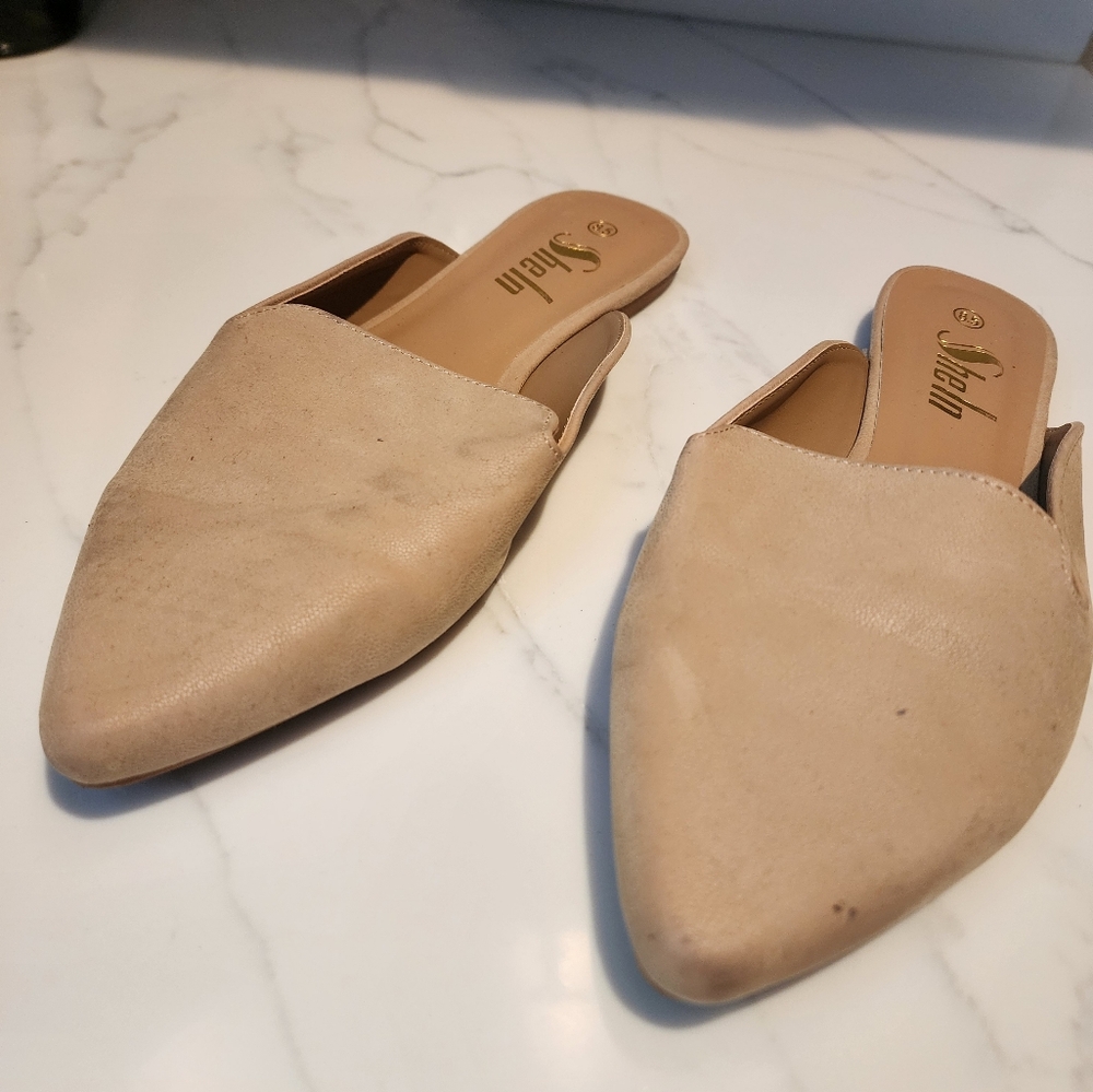 SHEIN Tan Mules